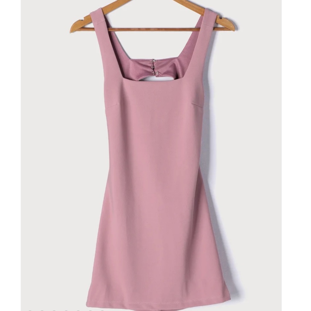 Lulu’s Lavender Backless Bodycon Mini Dress | Square Neck | Size S
